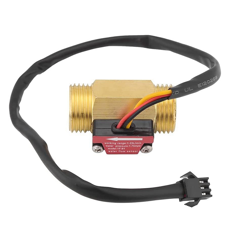1 Piece of Yf-B1 Turbine Water Flow Sensor G1 / 2 Inch Brass In-Line. 