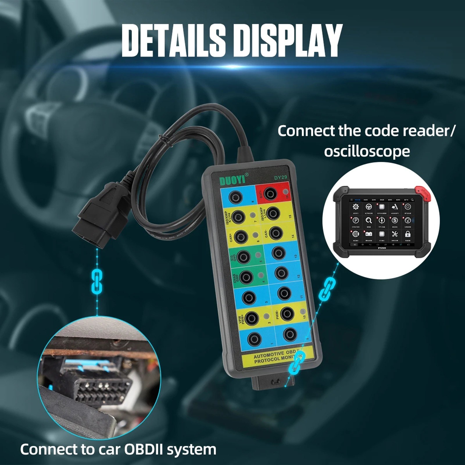 Electrical Diagnostic Tools Can Bus Analyzer Breakout Box. 