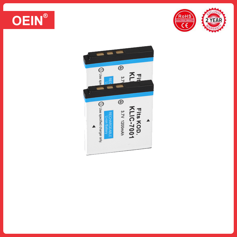 1200mAh KLIC-7001 KLIC7001 K7001 Camera Battery + AC Charger for Kodak V550 V570 V610 V705 M340 M341 M863 M893 IS M1063 M1073. 