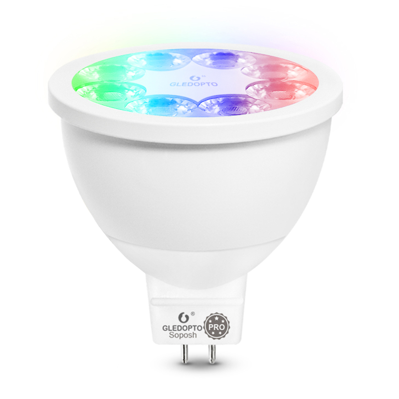 GLEDOPTO ZigBee 3.0 RGB+CCT 4W Smart MR16 Spotlight APP/Voice/RF Remote Control Work with Alexa Echo Plus SmartThings high quality. 
