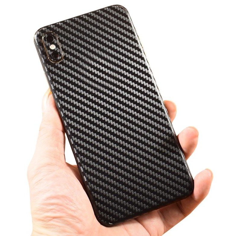Transparent carbon fiber back poly for Samsung_A30. 