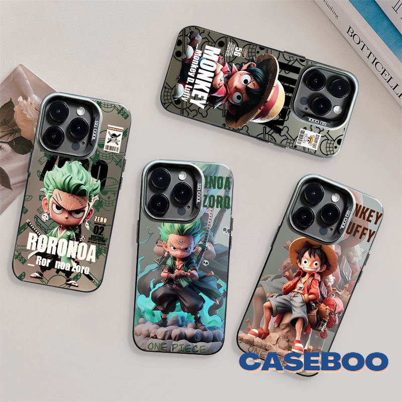 Fashion Brand One Piece Cool Luffy Zoro Graffiti Case for Redmi 9C 9A 10C 9T 9 10 12 12C 10A 13C A1 Note 13 9 10s 12 8 10 11 11s Pro Poco C65 C55 M3 M6 Pro Plating Metal Lens Cover