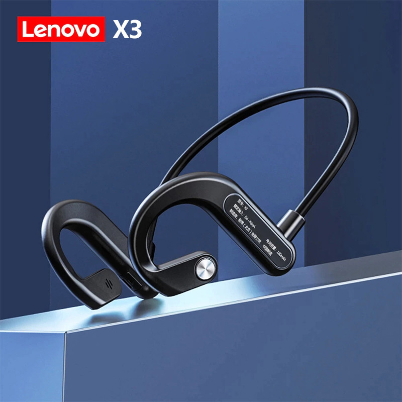 Lenovo Bone Conduction Earphones X3 Pro Simple Operation Easy to Grasp Headset High Quality Earbuds Suitable for Ear Canal. 
