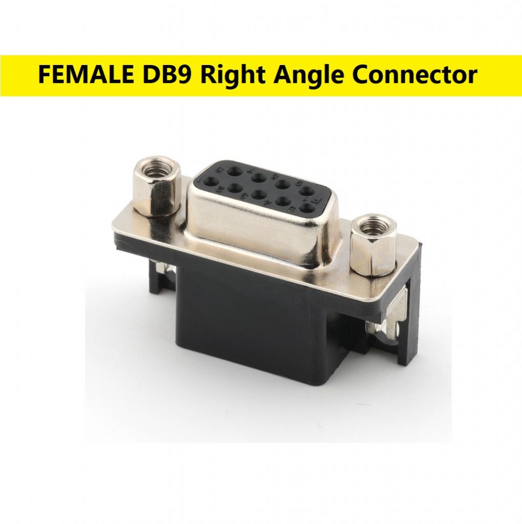 FEMALE 90 Degree DB9 PCB Right Angle 5.08mm Type D Sub Connector Female DB9 2 Row 9 Pin Female VGA DB9 Connector DB9 RS232 Connector DB9 Female Connector. 