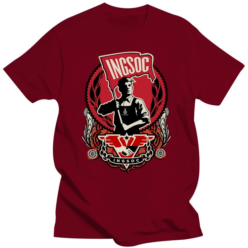 1984 T-Shirt. Ingsoc party logo from Nineteen Eighty-Four book by George Orwell Cool Casual pride t shirt men Unisex New. 