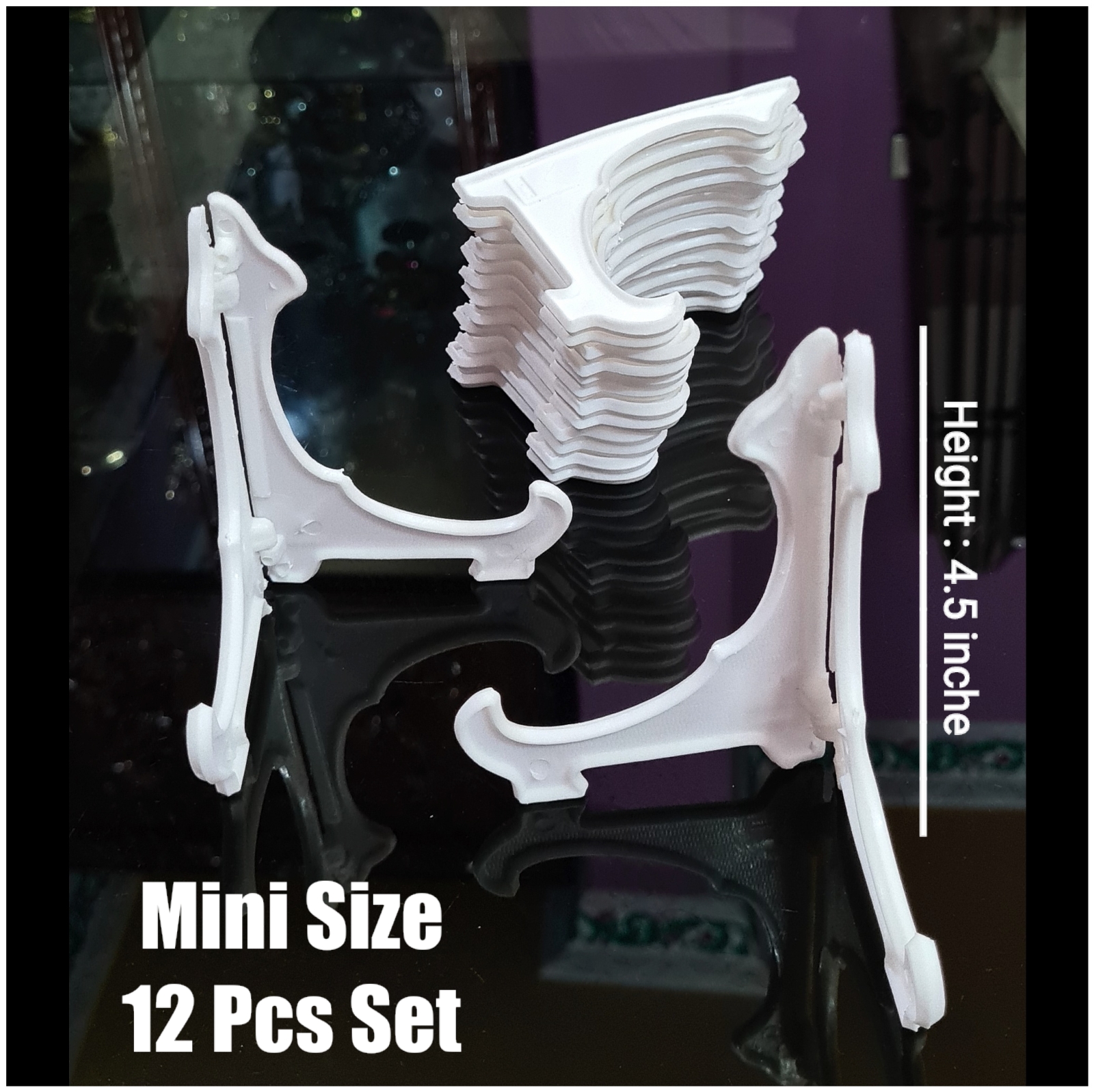 12 Pieces Plastic Easels Plate Racks 日本限定