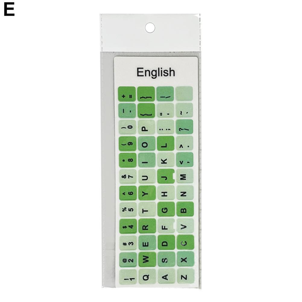 Notebook English Keyboard Sticker Macaron Color Button Sticker For Laptops Desktop Computer Sticker Scrub Repair Film S9Z3. 