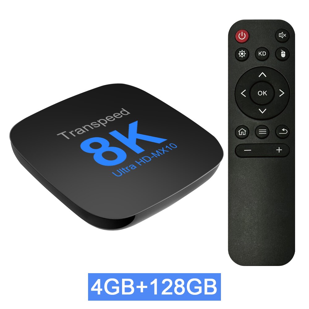 Transpeed Android 13 TV Box ATV Dual Wifi With TV Apps 8K Video BT5.0+ RK3528 4K 3D Voice Media Player Set Top Box. 
