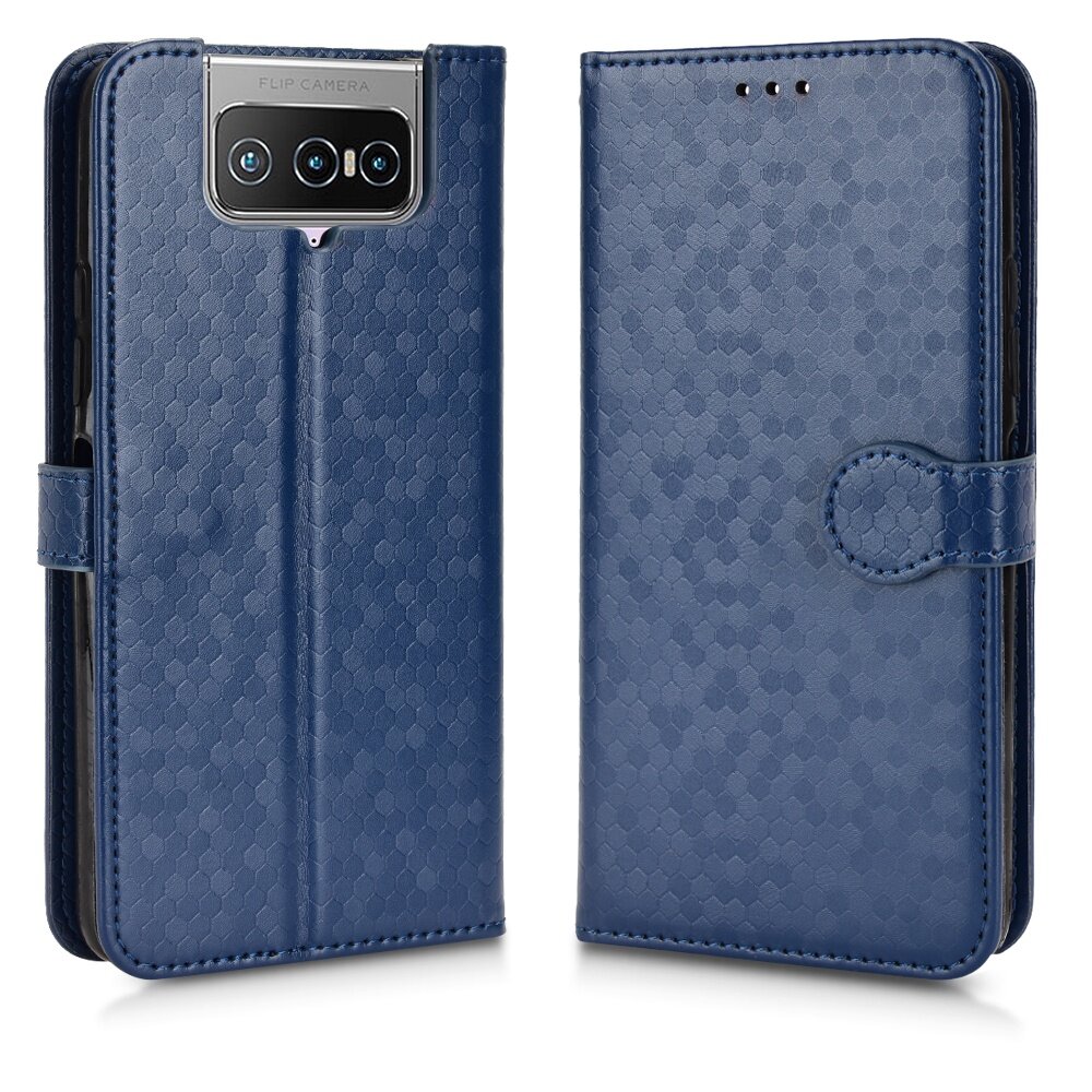 lthmy for Asus Zenfone 7 Phone Case Flip Wallet PU Leather Casing Shockproof Bracket Back Cover