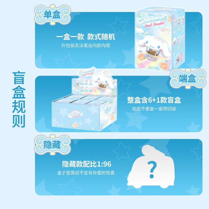 Sanrio New Anime Peripheral Cartoon Kawaii Cinnamon Roll Cute Decoration Blind Box Creative Surprise Gift Box Gift Wholesale. 
