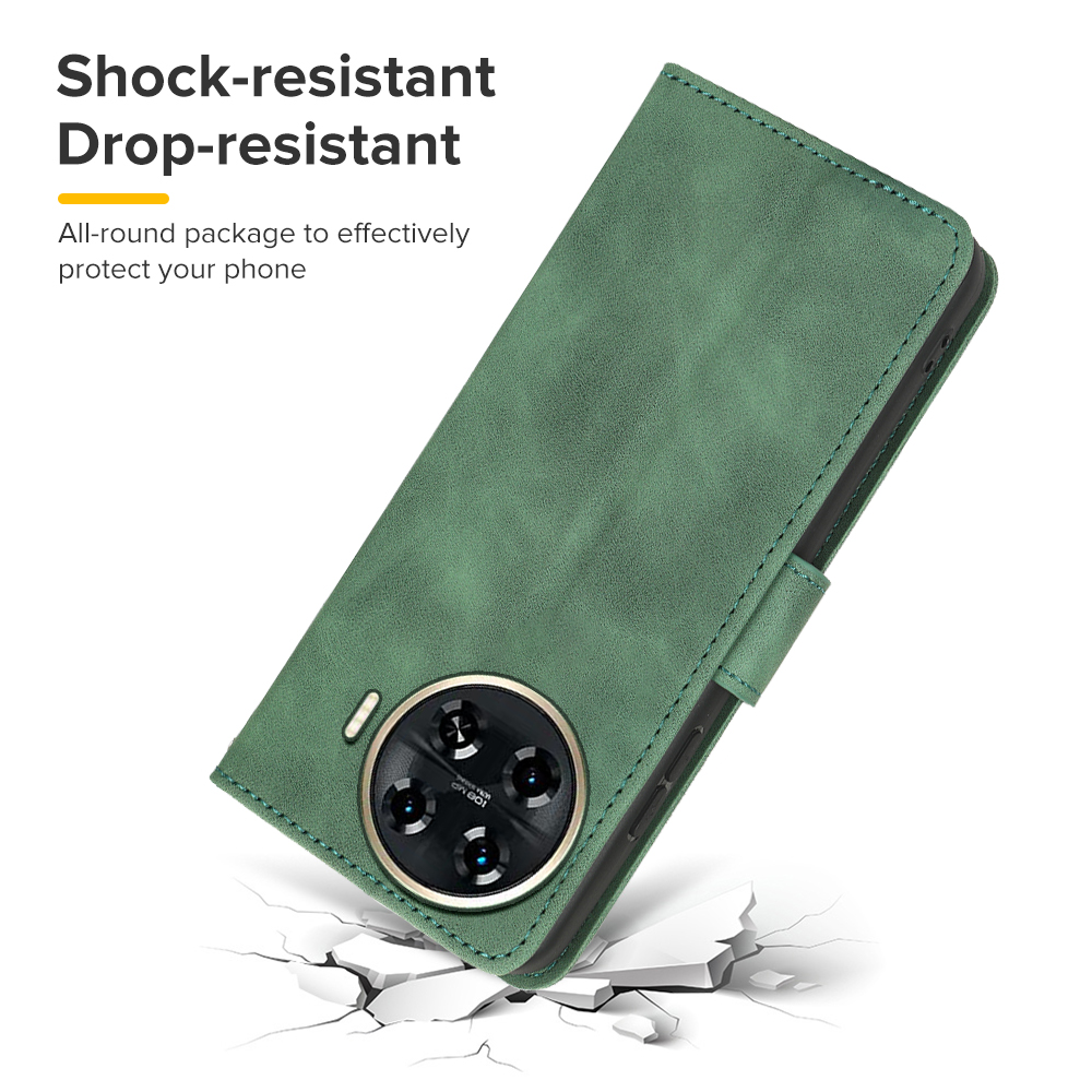 For Tecno Spark 20 Pro Plus Skinfelt Leather Case For Tecna Spark 20 Pro+ Spark 20Pro+ Wallet Card Holder Luxury Leather Phone Case. 