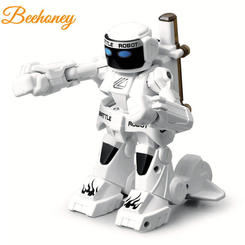 2pcs Boxing Sparring Robot 2.4g Remote Control Intelligence Fighting Robot Toys With Light Sound For Children Gifts. 