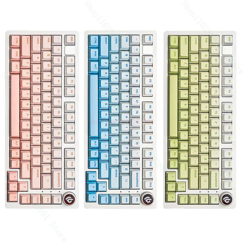 Leobog Hi75 Mechanical Keyboard Kit 81 Key Caps Pbt Thermal Sublimation Gradient Original Height Game Keyboard Caps Accessories. 