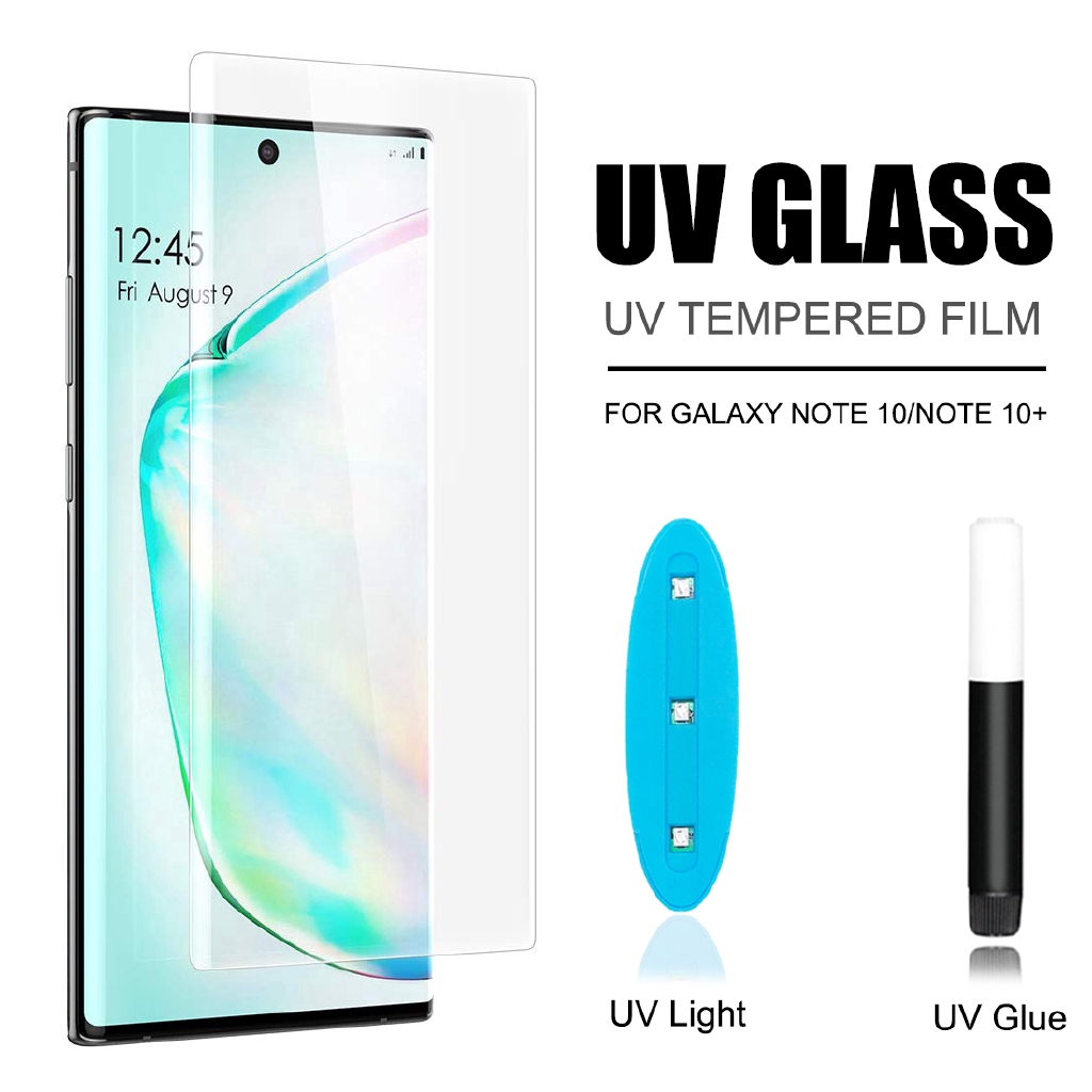 For Samsung Galaxy Note 10 Plus / Note 10 Pro Original UV Light Adhesive Tempered Glass Screen Protector. 