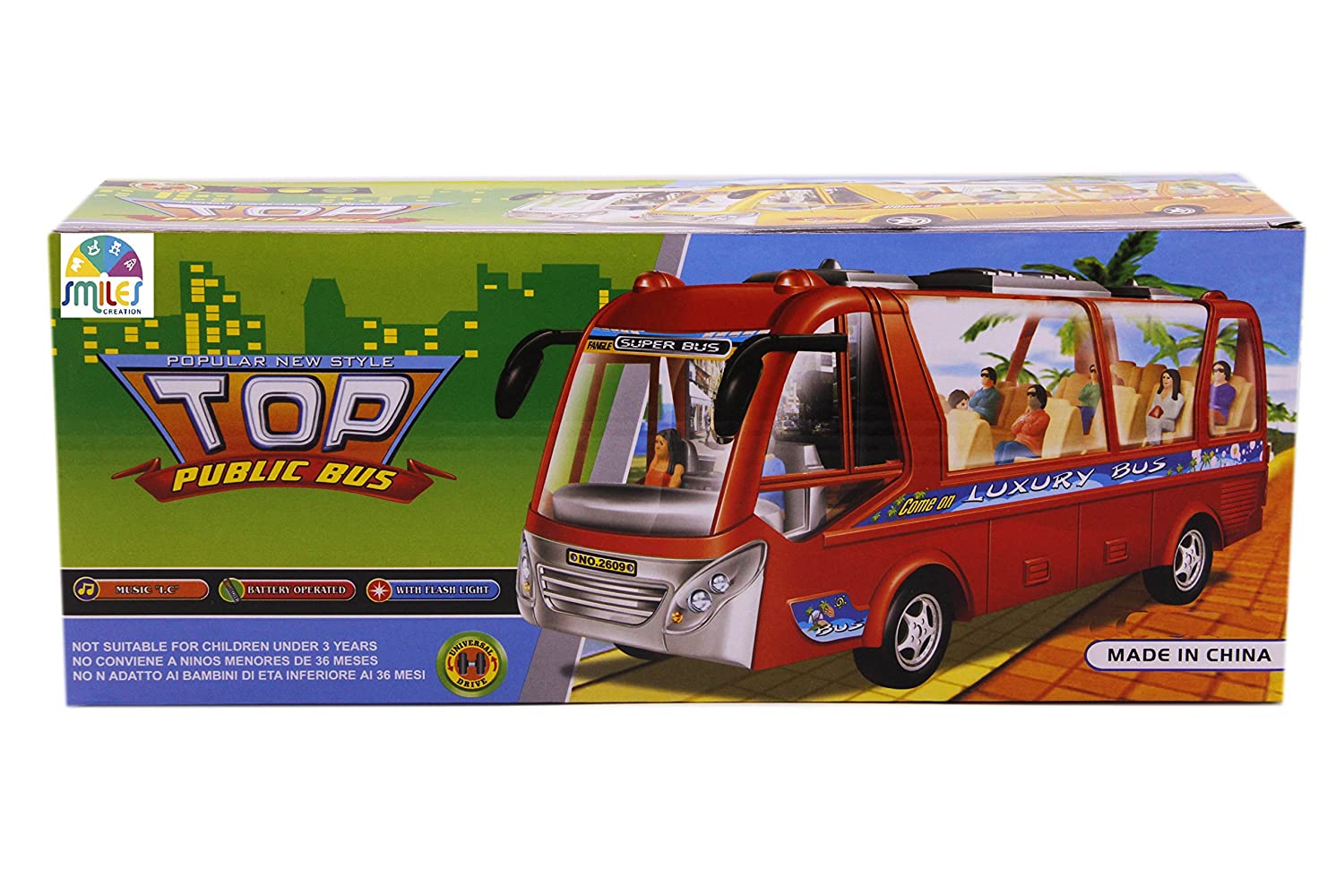 Smiles Creation Top Public Bus Toy for Kids. 