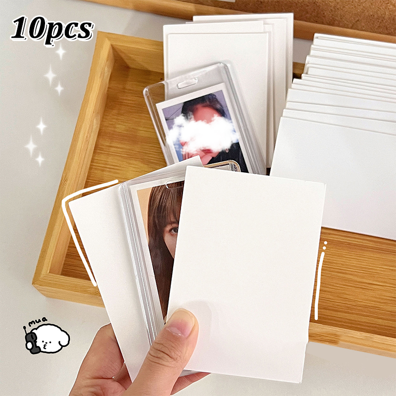 10pcs Small Card Protective Cardboard White Thicked Paper Jam Kraft Paper DIY Handmake Card Making Craft Paper Double Sided Chipboard jingu