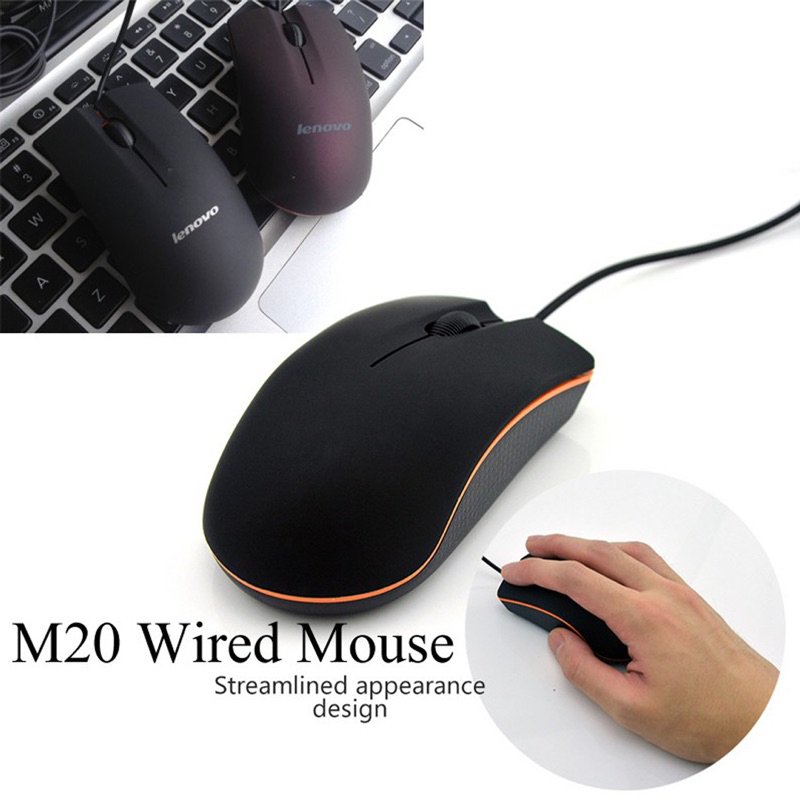 Lenovo M20 Wired USB Gaming Mouse Desktop Optical Mouse USB Wired Compatible with Windows & Mac. 