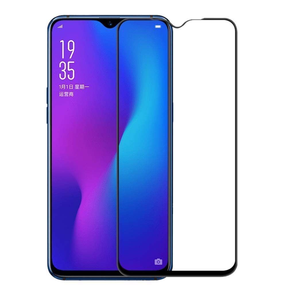 For Oppo Reno 5 21D Tempered Glass Ultra-thin Screen Protector - Black l4520. 