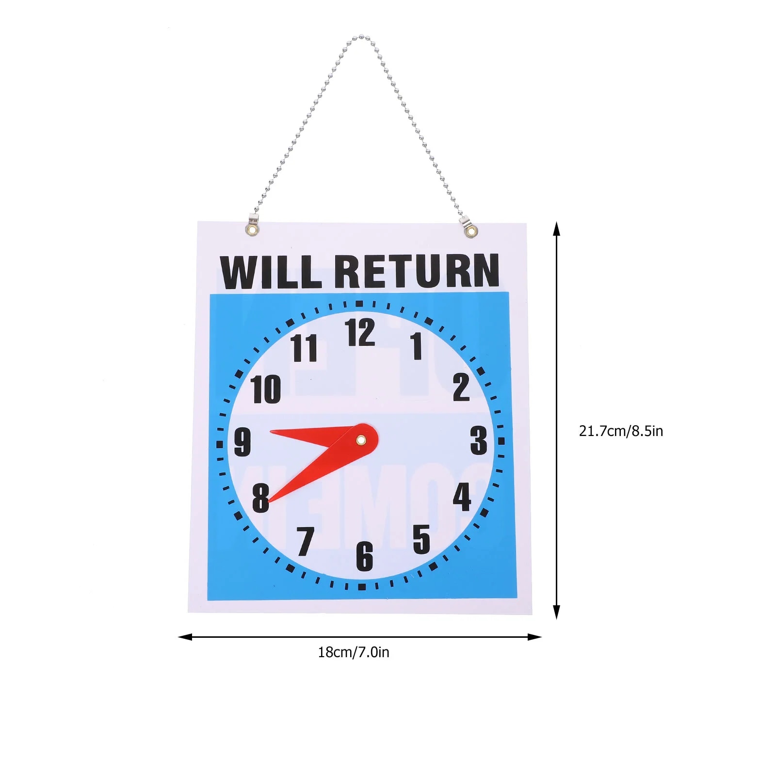 Sign Open For Signs Business Door Will Hours Return Closed Office Close Clock And Operation Glass Lunch Out Hanging Window Shops. 