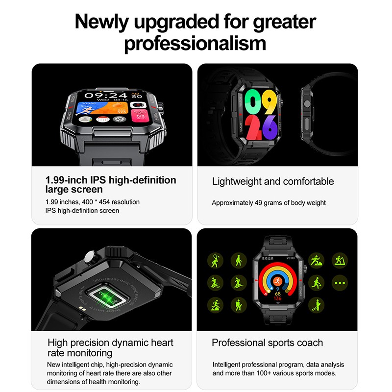 New QW88 Smart Watch Magnetic Suction Charging Bluetooth Call Gaming NFC Heart Rate Sleep Monitor Pedometer Multi-Sport Mode Smartwatch. 