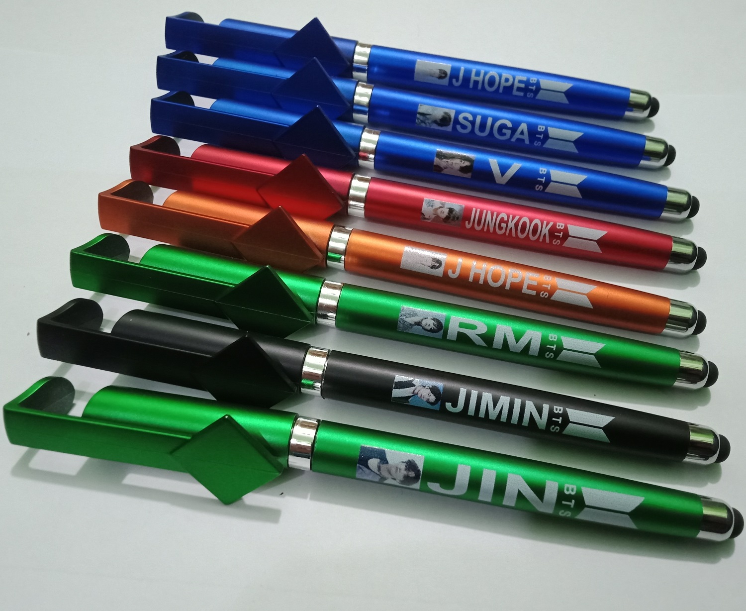 BTS 3 in 1 Capacitive Stylus Pen with Mobile Stand 1 pcs for Mobile use, Compatible Android Touch Screen. 