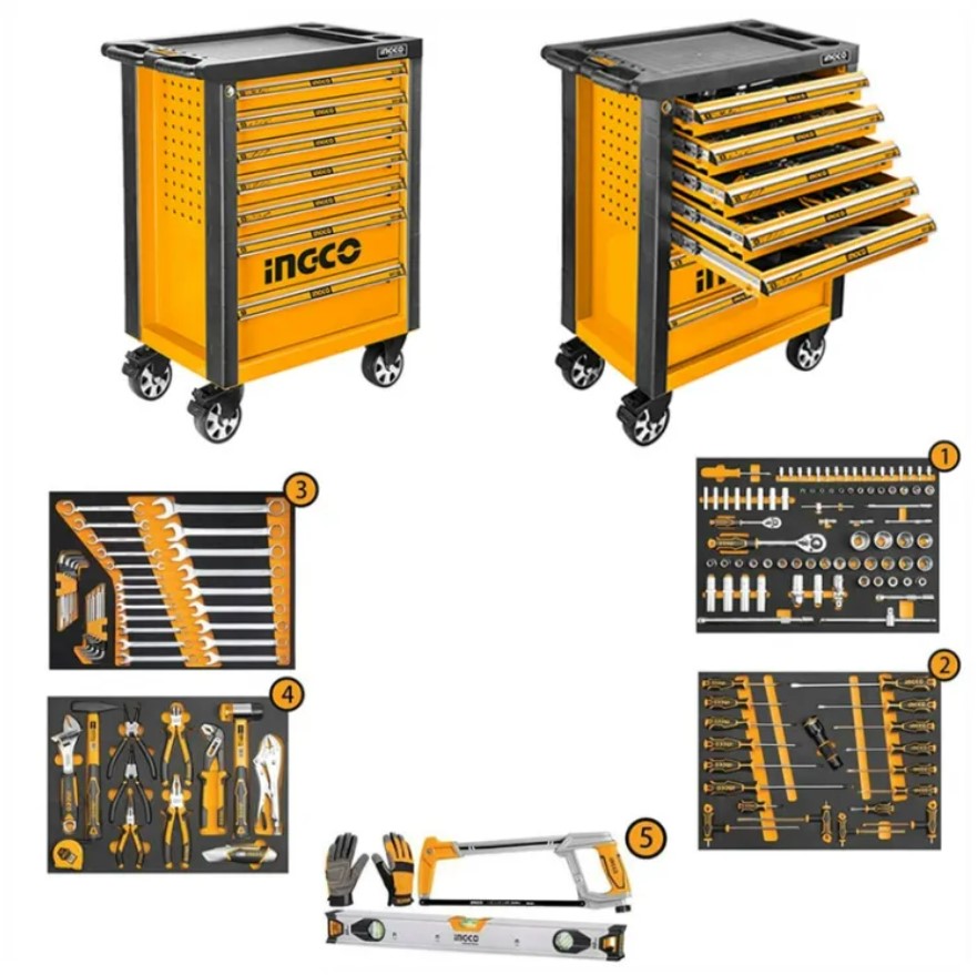 162 Pcs tool chest set 7 Drawer INGCO-HTCS271621. 