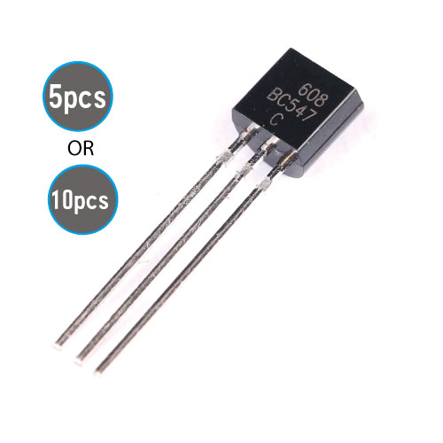 5Pcs / 10Pcs BC547 NPN General Purpose Transistor 3 Pin Leads TO-92 Package Bipolar Low Power Transistor. 