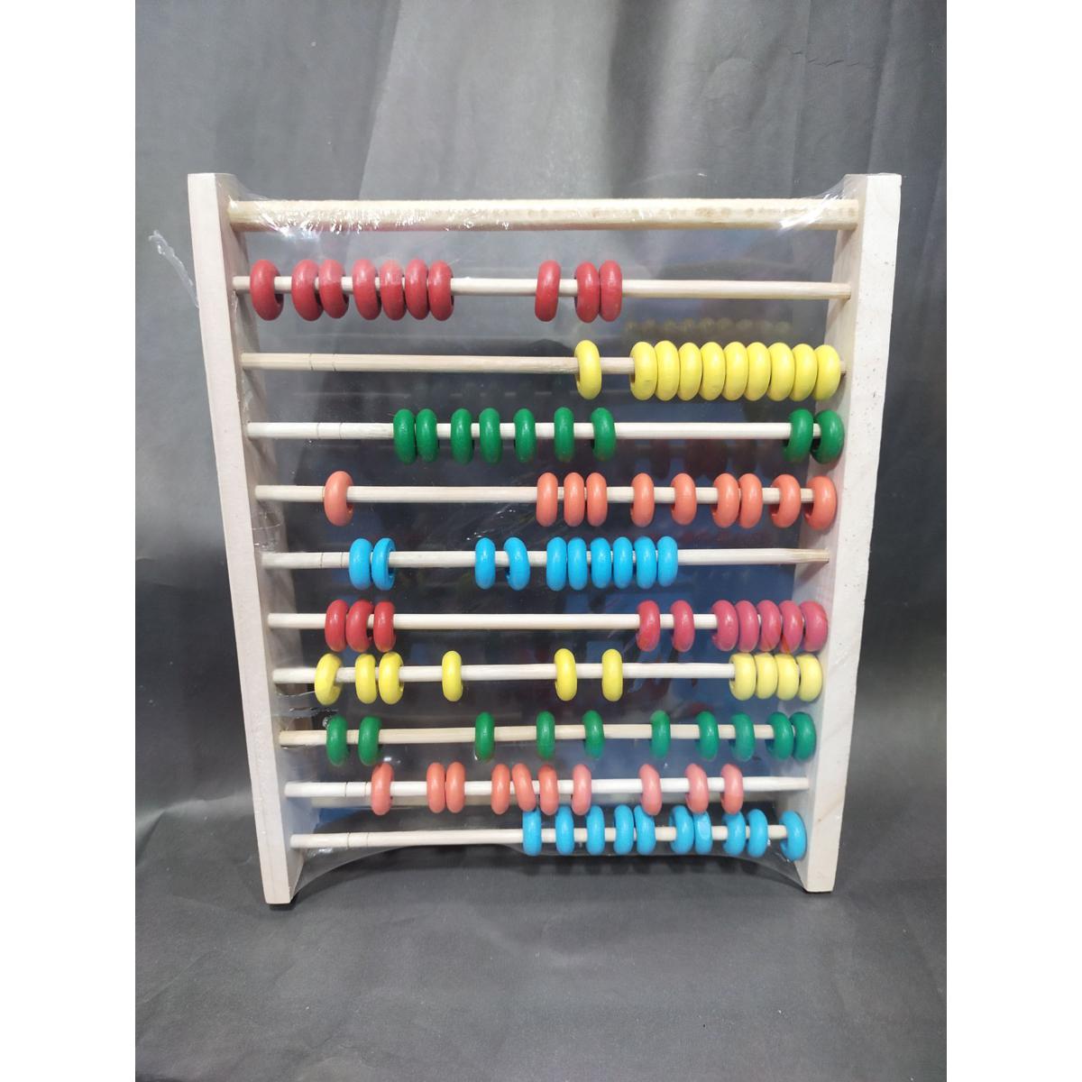 Wooden Abacus，Miniature Counting Frame 10 Rows, Learning Mathematics Abacu Numbers Counting Calculating Beads Abacus Montessori