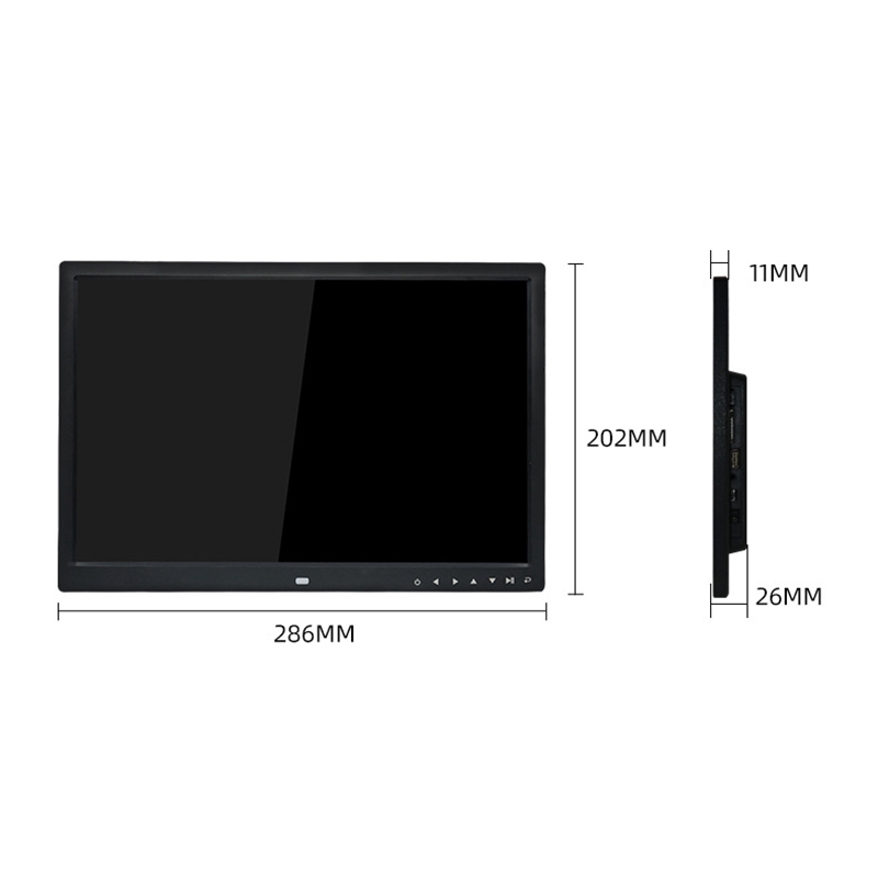 12 Inch Digital Picture Frame Multi-Function HD 1280X800 with Press Button Electronic Photo Album US Plug. 