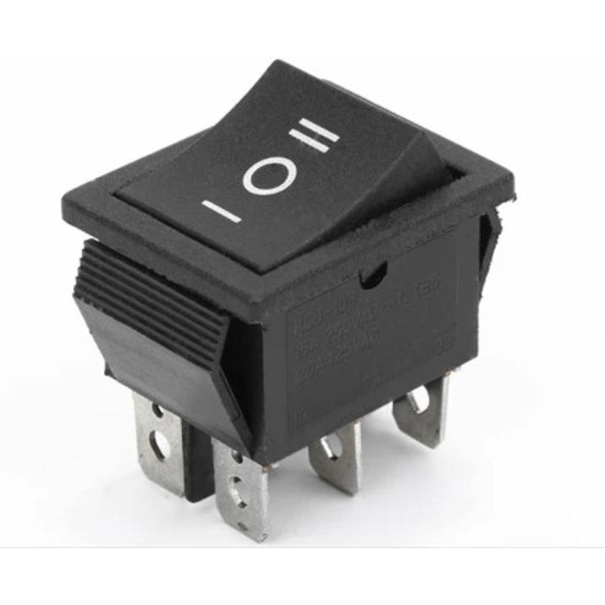 12V 30A Rocker Switch 250V 16A Ac 6 Pin 3 Position Button Dpdt Switch