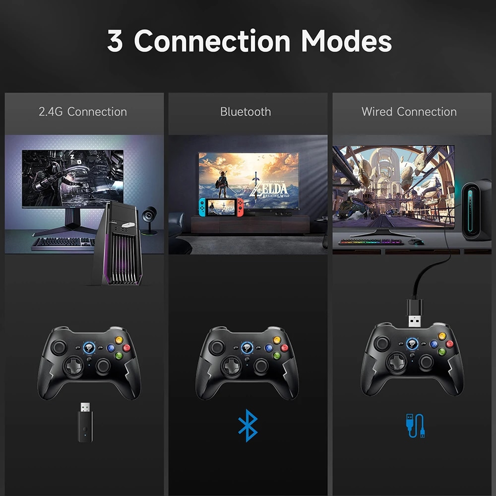 EasySMX 9013 Pro Wireless Gaming Controller Bluetooth Gamepad Joystick For PS3 Switch PC Android IOS Hall Triggers. 