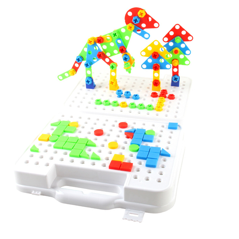 212Pc Manual Drill Screwdriver Assembly DIY Construction Set for Kids