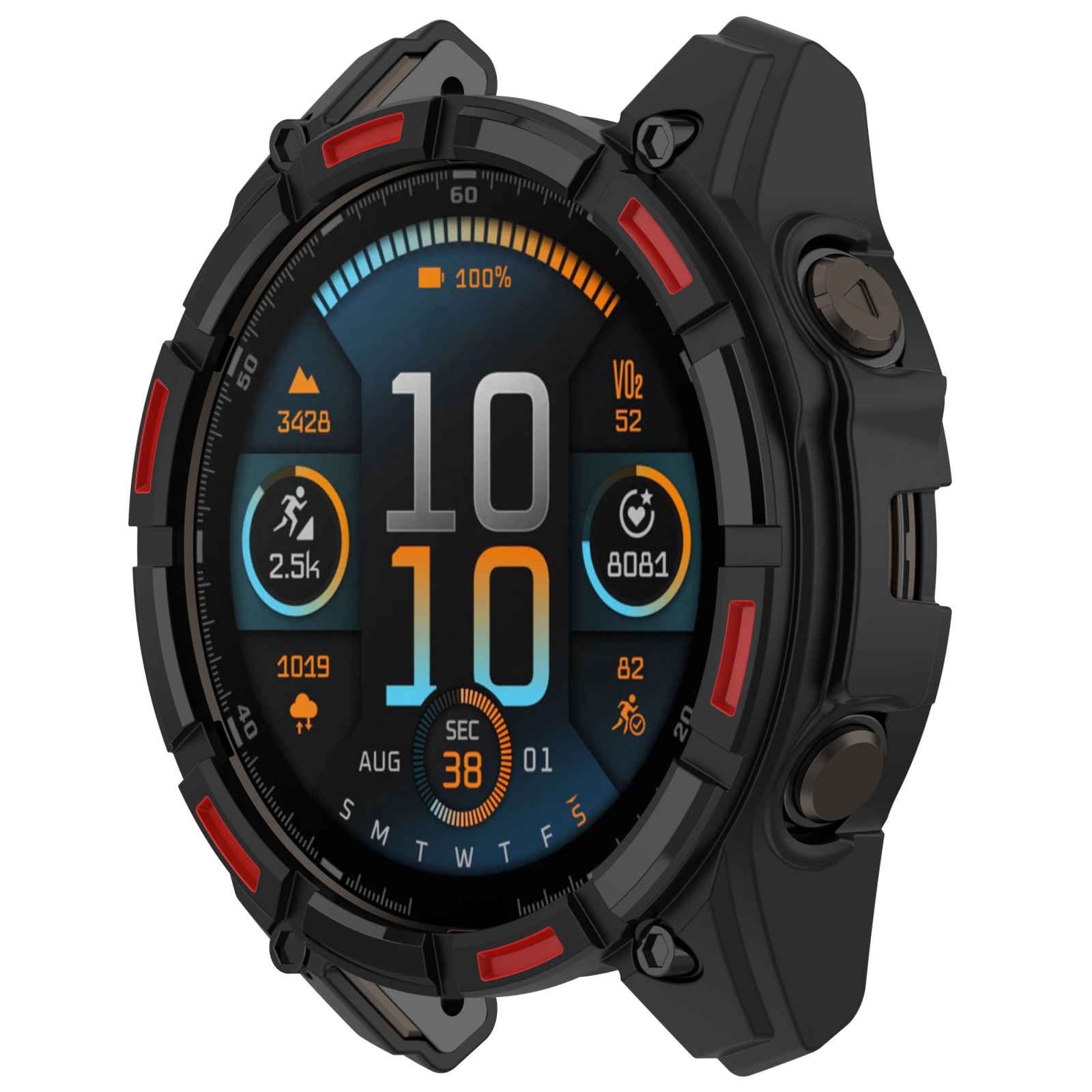 Armor Hollow TPU Half Coverage Watch Protective Case For Garmin Fenix 8 AMOLED 47mm. 