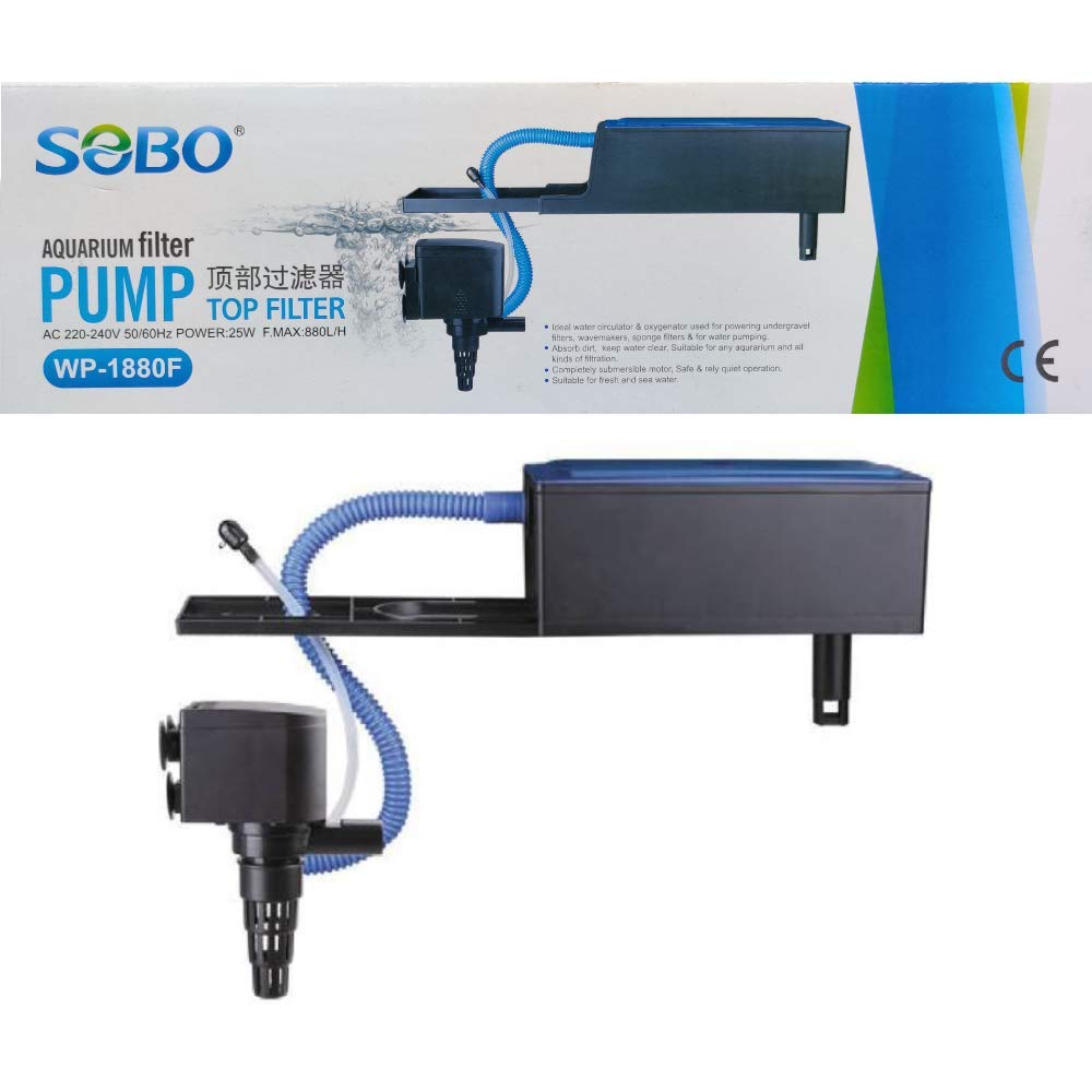 Live with Alive SOBO Aquarium Top Filter WP-1880F (Free!!! Filter Sponge 1 feet). 
