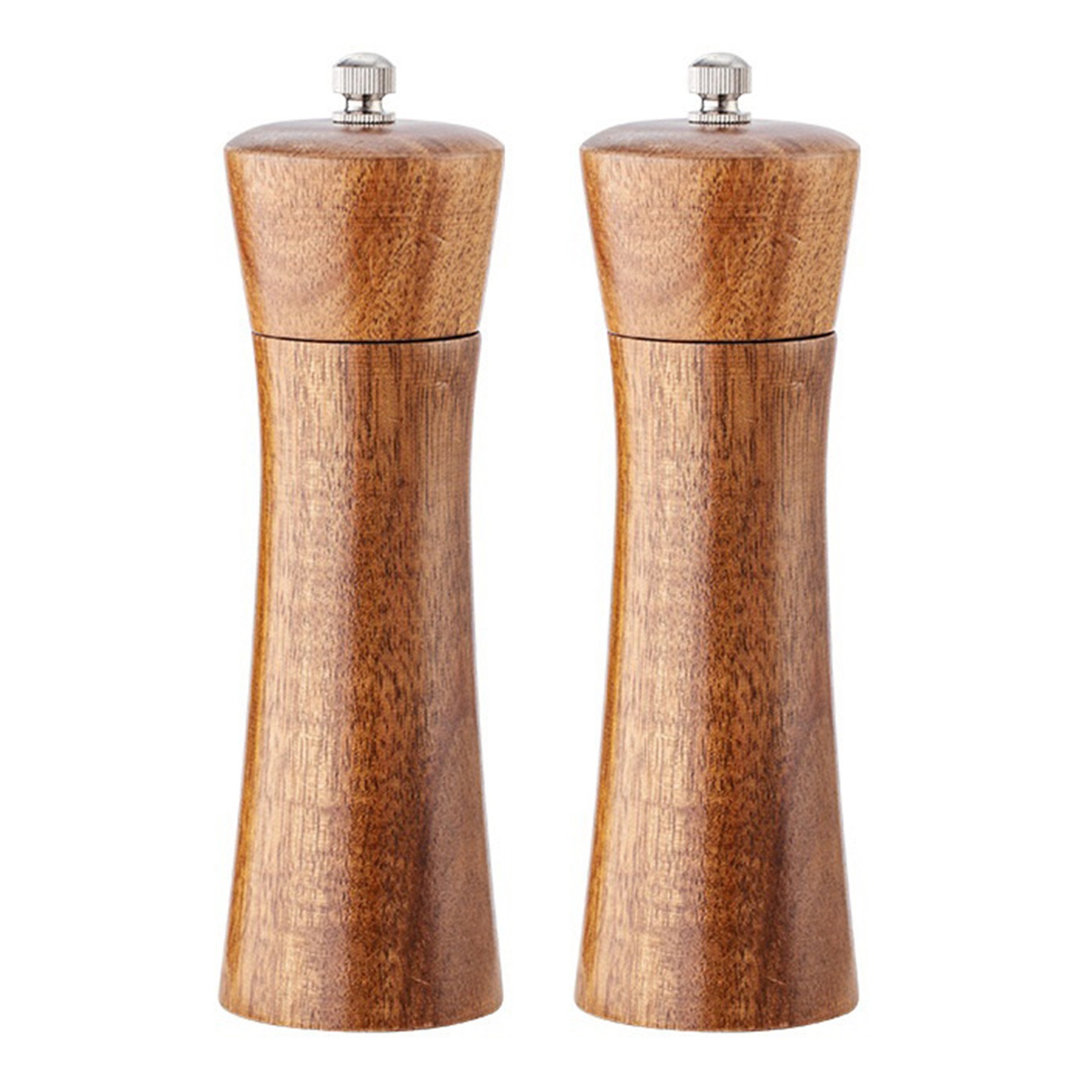 Salt And Pepper Grinders Set,Manual Wooden Salt And Pepper Mills