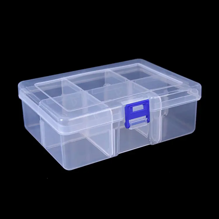 1pc big 6 compartments fishing lure tackle hook bait storage box container  case
