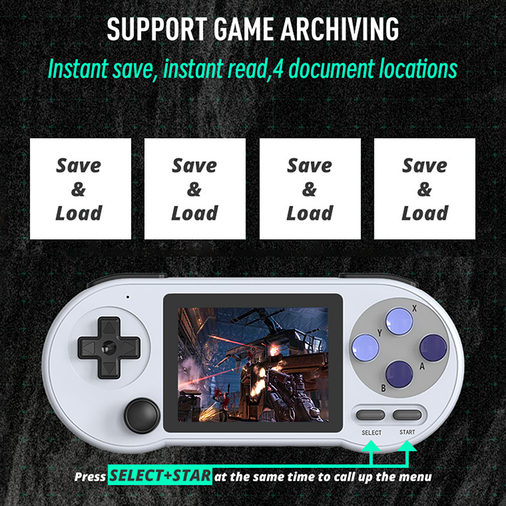DATA FROG SF2000 Portable Handheld Game Console 3 inch Retro Game Consoles With 6000 Games Classic Mini Video Games for Kids. 