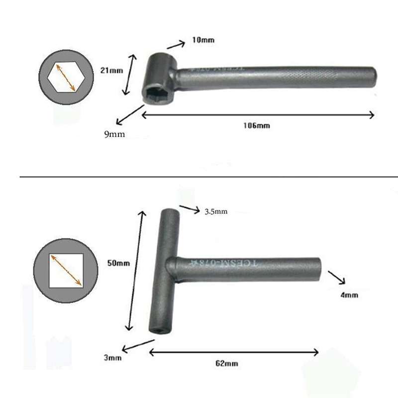 3 Pcs Engine Valve Screw Adjusting Spanner Tool Valve Clearance Adjustment Tools + Feeler Gauge 0.005 - 0.020 Inch. 