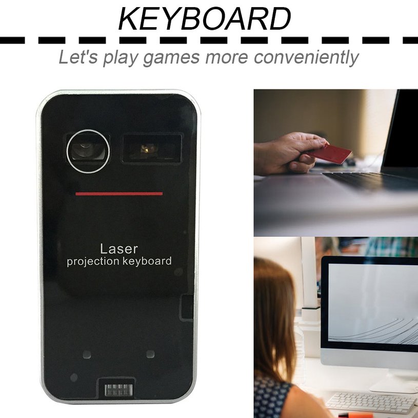 Mini Portable Laser Virtual Projection Keyboard And Mouse To For Tablet Pc. 