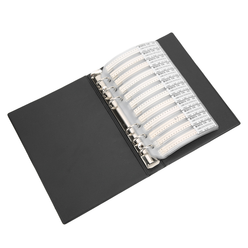 Sample Book 0402 Series 80 Values Capacitors Electronic Components Assorted Kits Black. 
