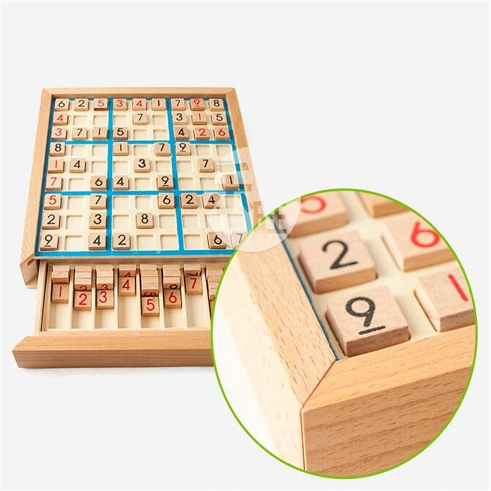 Sudoku Chess Digits 1 to 9 Intelligent Fancy Educational Wood Toy for Kids Adults. 