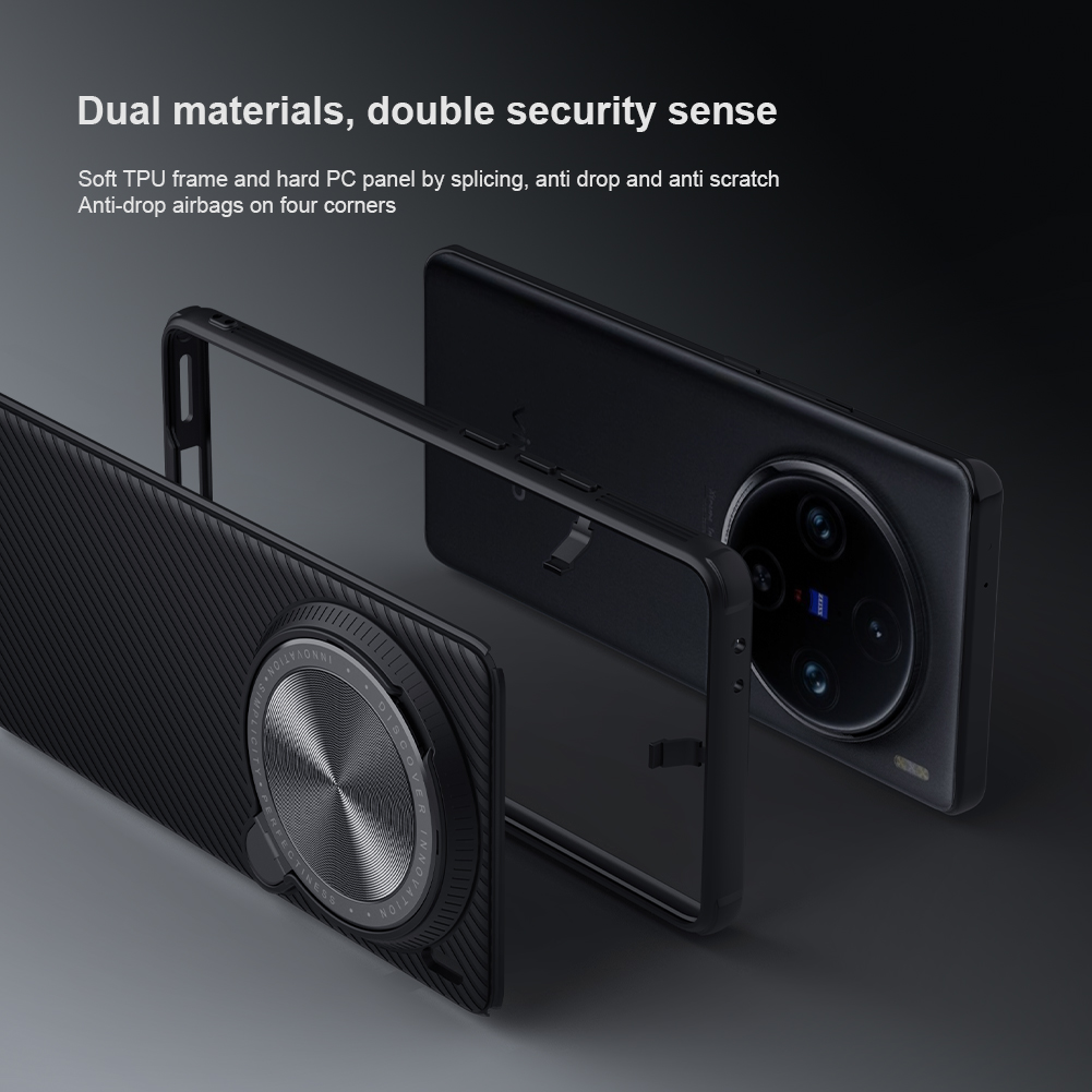 Nillkin Case for Vivo X100s Pro and X100 Pro MagSafe Magnetic Camera Lens Protection Kickstand CamShield Prop Cover. 