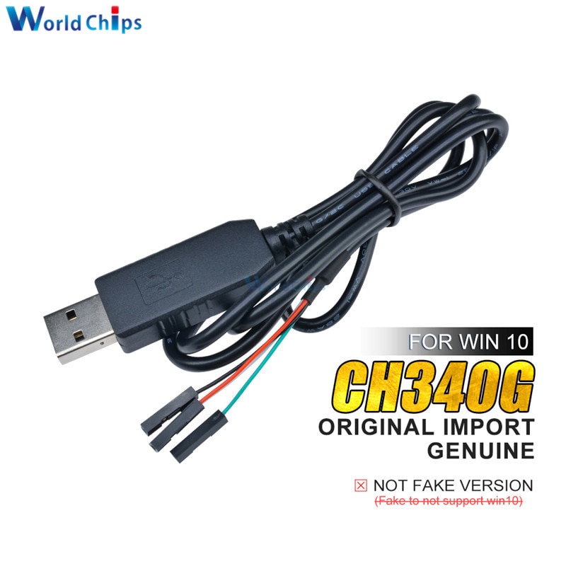 【happy one】CH340G CH340 Download Line Cable to TTL Serial Wire Compatible for WIN 7 8 10 For Arduino Raspberry Pi. 