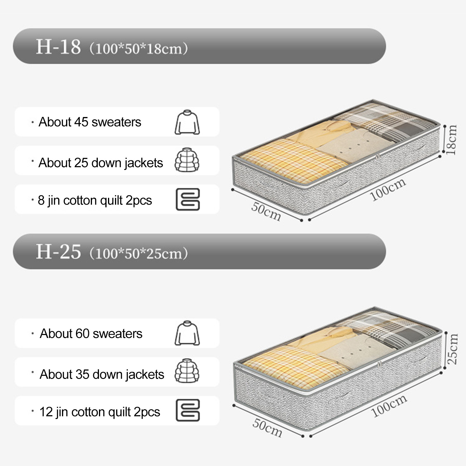 under Bed Storage Container Space-saving Underbed Storage Containers with Clear Top Cover Large Capacity Reinforced Sides Convenient Handle Ideal for Southeast Asian Buyers Blanket Storage Container. 