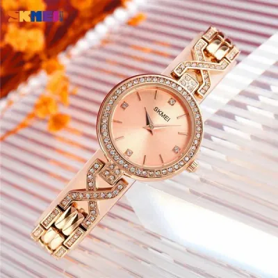 Skmei rose gold online watch