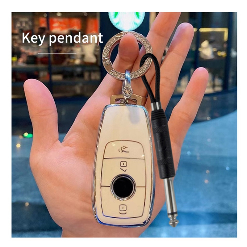 4Pcs Guitar Plug Keychain for Marshall Amp Key Holder,for Fender Jack Holder,for Marshall Jack Key Holder,Black. 