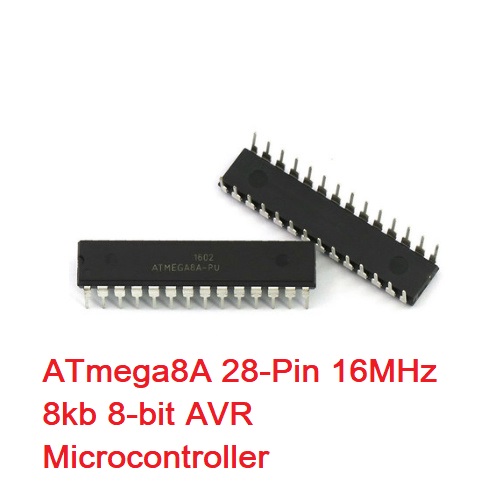 ATMEGA8A-PU ATMEGA8A ATMEGA8 16MHz 8KB 8-Bit DIP 28 Pin Atmel Atmega AVR Microcontroller IC Electronics Circuitry & Parts. 