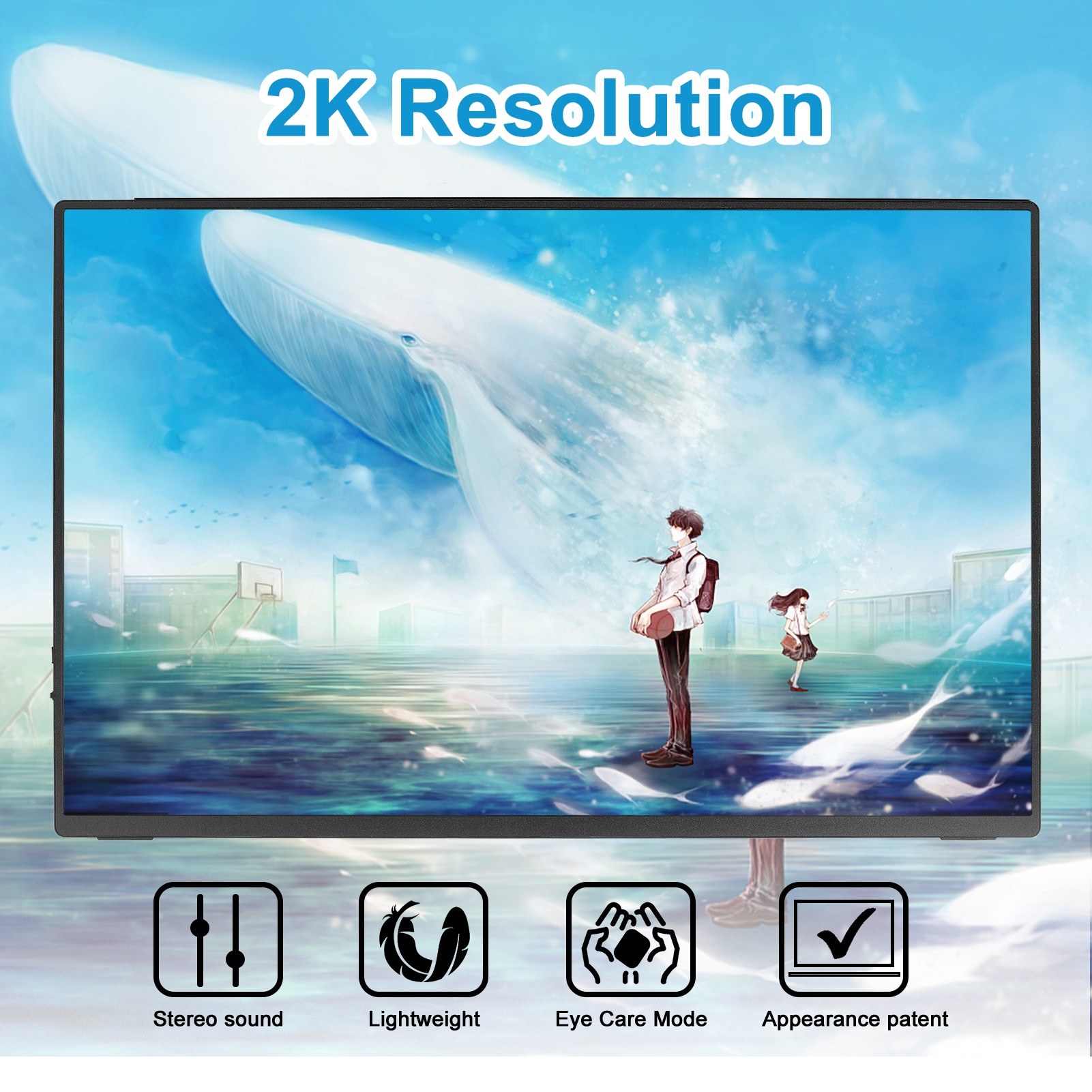 16 inch 2K portable display USB-C 120HZ versatile - eu. 