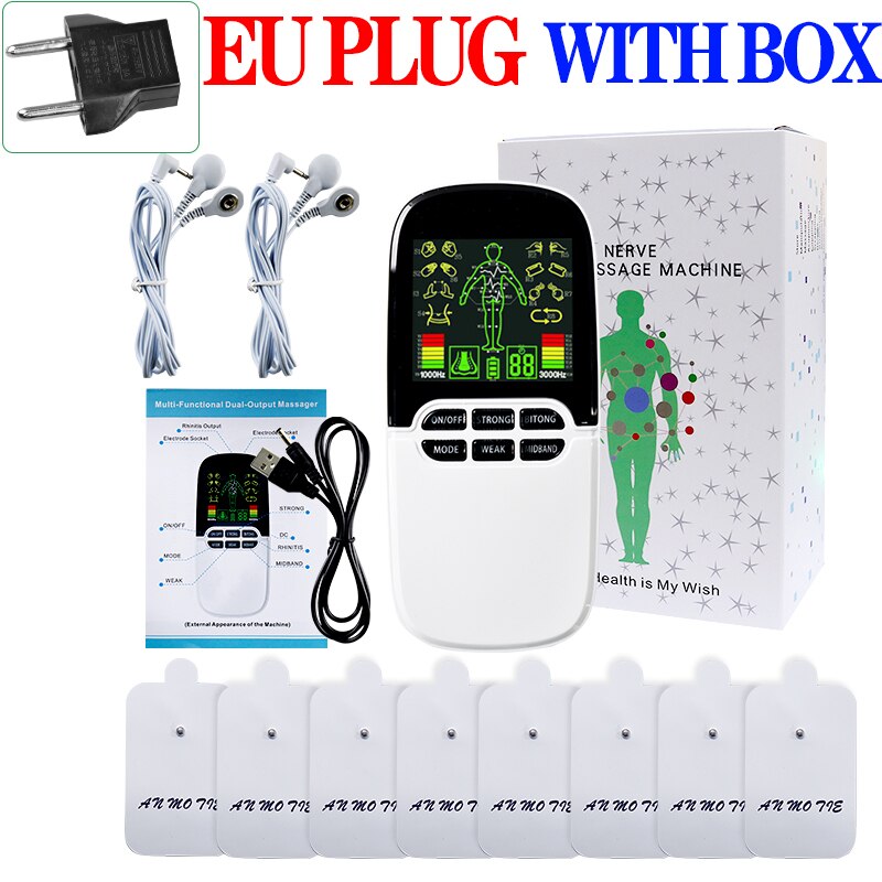 Multi-Functional Dual-Output Muscle Stimulator Tens Acupuncture Physiotherapy Massage Machine EMS/Abs Massager Health Fat Burner. 