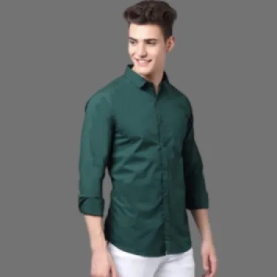 Dark green hotsell casual shirt